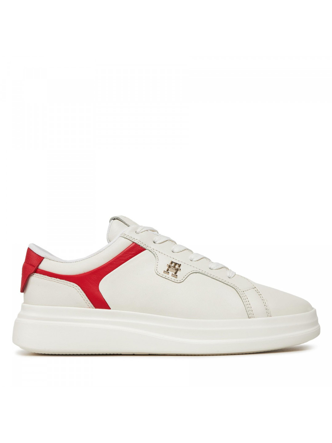 Sneakersy Tommy Hilfiger Pointy Court Sneaker FW0FW07460 Écru